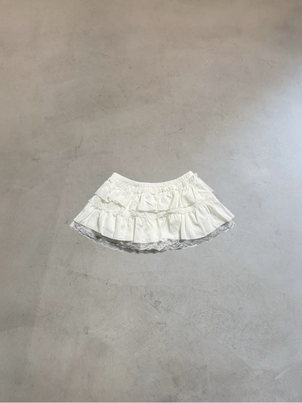 Lace Ruffle Frill Tiered Bloomer Mini Skort